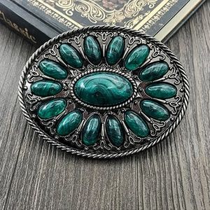 Beautiful Green Stone belt buckle